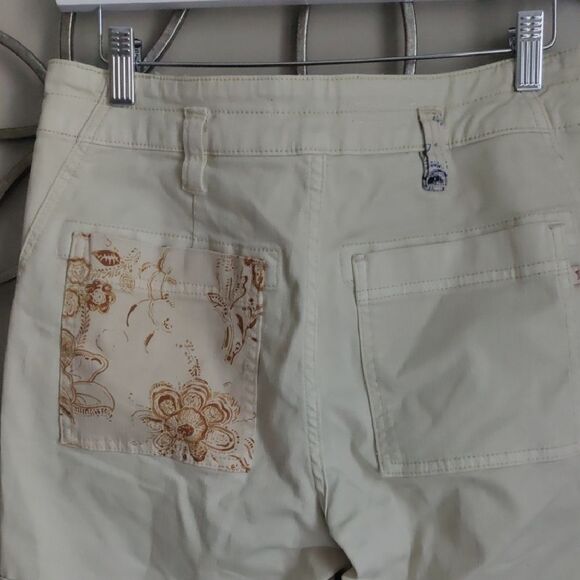 Anthropologie Pilcro Wanderer Cream Cropped Jeans - Picture 8 of 8